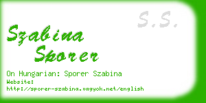 szabina sporer business card